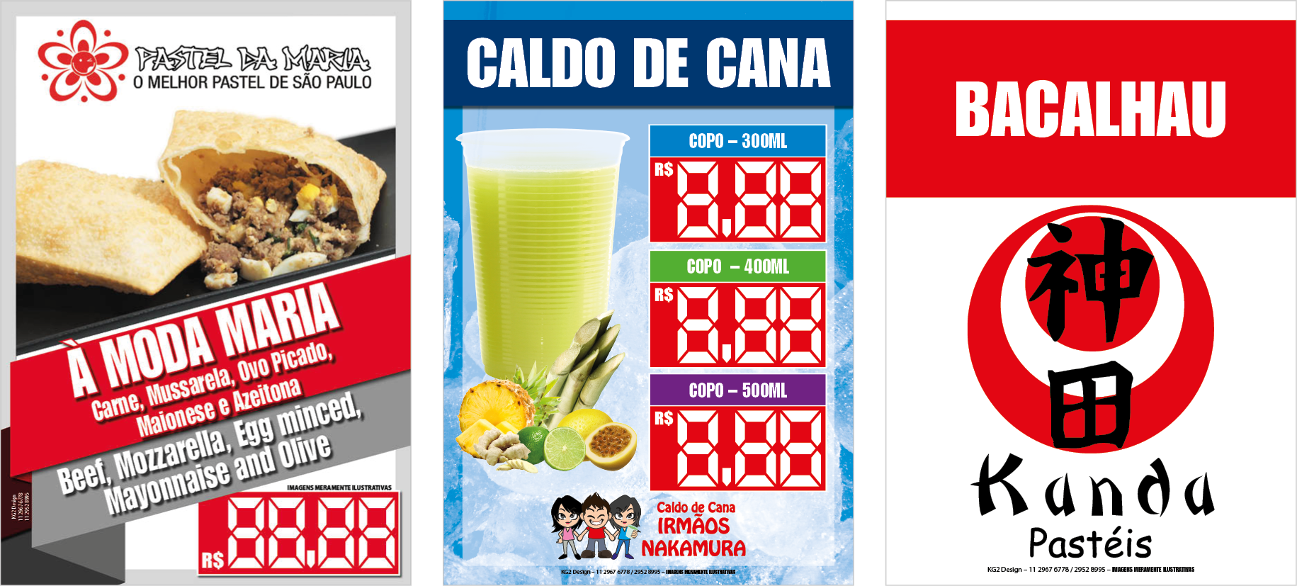 Placas, cardapios e banners para varejo
